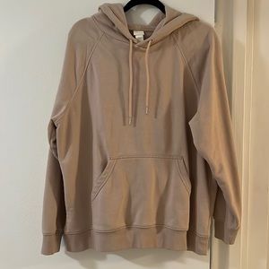 H&M Oversized Hoodie Pink Beige Size Large
